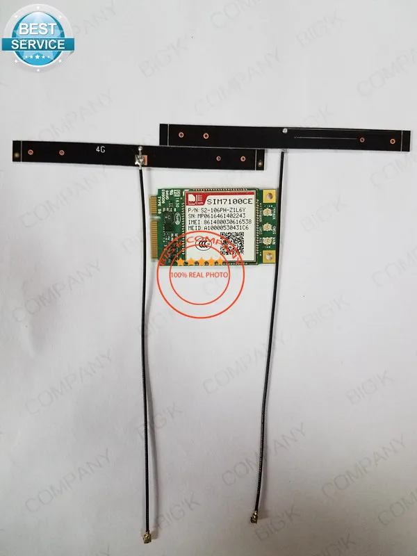 JINYUSHI для SIM7100CE Mini Pcie + 2 шт. 4G антенна 100% новая и оригинальная TDD-LTE/FDD-LTE/WCDMA