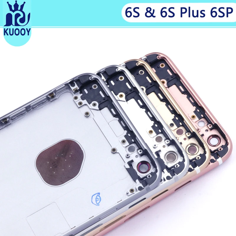 10 шт. полный корпус для iPhone 6 S 6plus 6SP крышка батареи задняя дверь промежуточный