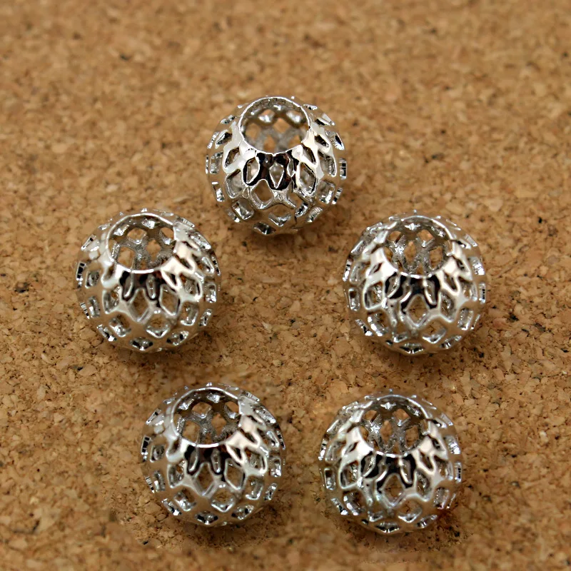 NiceBeads 9*10 мм 6 шт. сетчатые металлические бусины с большими отверстиями для