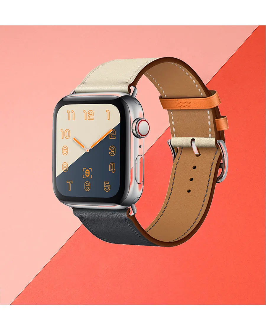 Ремешок для Apple watch band 44 мм 40 мм iwatch series 4 3 2 band 42 мм 38 мм Натуральная кожа один тур наручные браслеты аксессуары