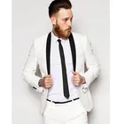 2019 белый мужской костюм с отложным воротником и шалью, облегающий смокинг для лучшего мужчины, мужской костюм для выпускного, свадьбы, жениха, мужской костюм, блейзеры (пиджак + брюки)