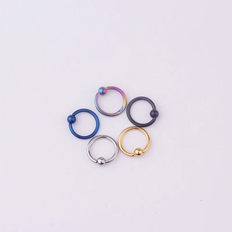 5 шт./компл. из нержавеющей стали кольцо для пирсинга соска Пирсинг уха Nez