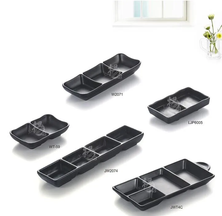 Черная тарелка стойкая к падению A5 посуда для горячего соуса YG140034|sauce plate|black