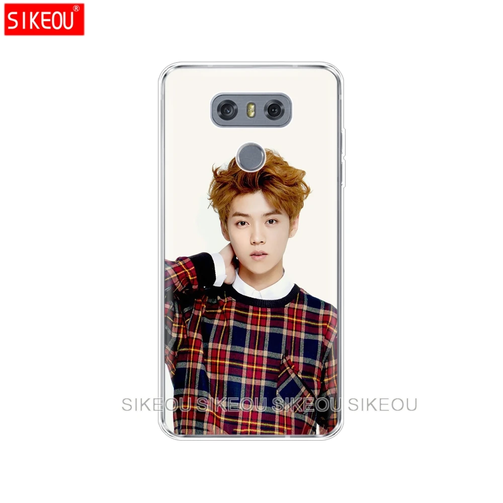Силиконовый чехол для телефона LG G7 Q8 Q6 G6 MINI G5 V30 V7 V9 k10 k8 X POWER 2 Kpop exo LUHAN Park