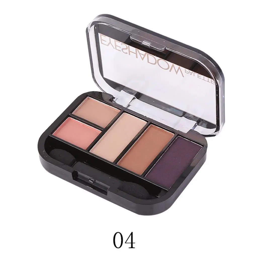 5 цветов Профессиональная палитра теней для глаз мерцающий матовый Повседневный