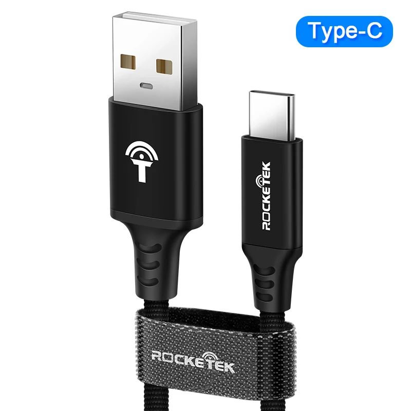 Rocketek USB Тип C кабелем Micro USB-C мобильный телефон для быстрой зарядки Тип-C для samsung Galaxy S9 S8 плюс xiaomi redmi note 5 7 - Цвет: Type-c