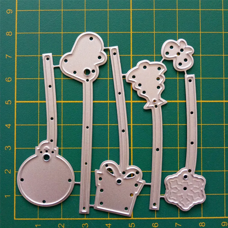 5 шт. Рождественский кулон металлические режущие штампы для DIY карт альбом