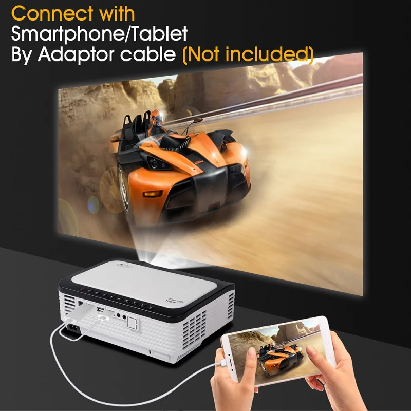 RIQUEZA X2001 Смарт 2 ГБ + 16 Android проектор FULLHD 1080P светодиодный 1920x1080 4k видео 7 1 OS для