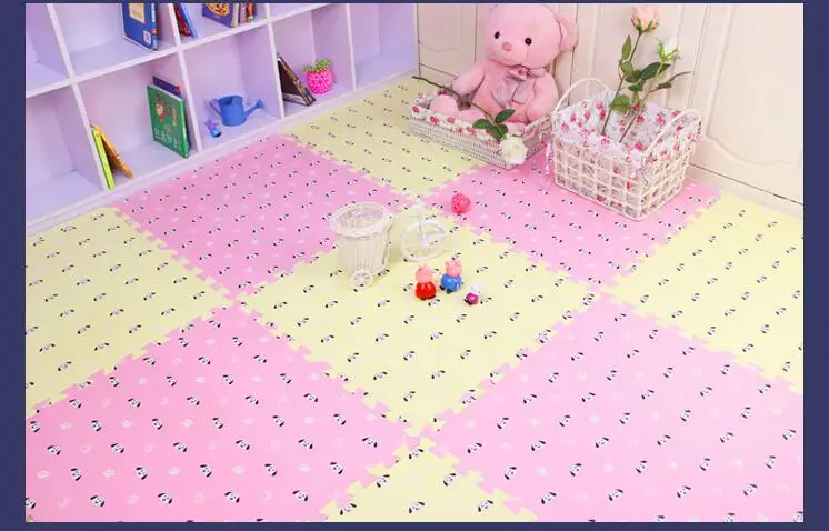 Игровой коврик для детей 30x30x1см с изображением животных собак кроликов кошек