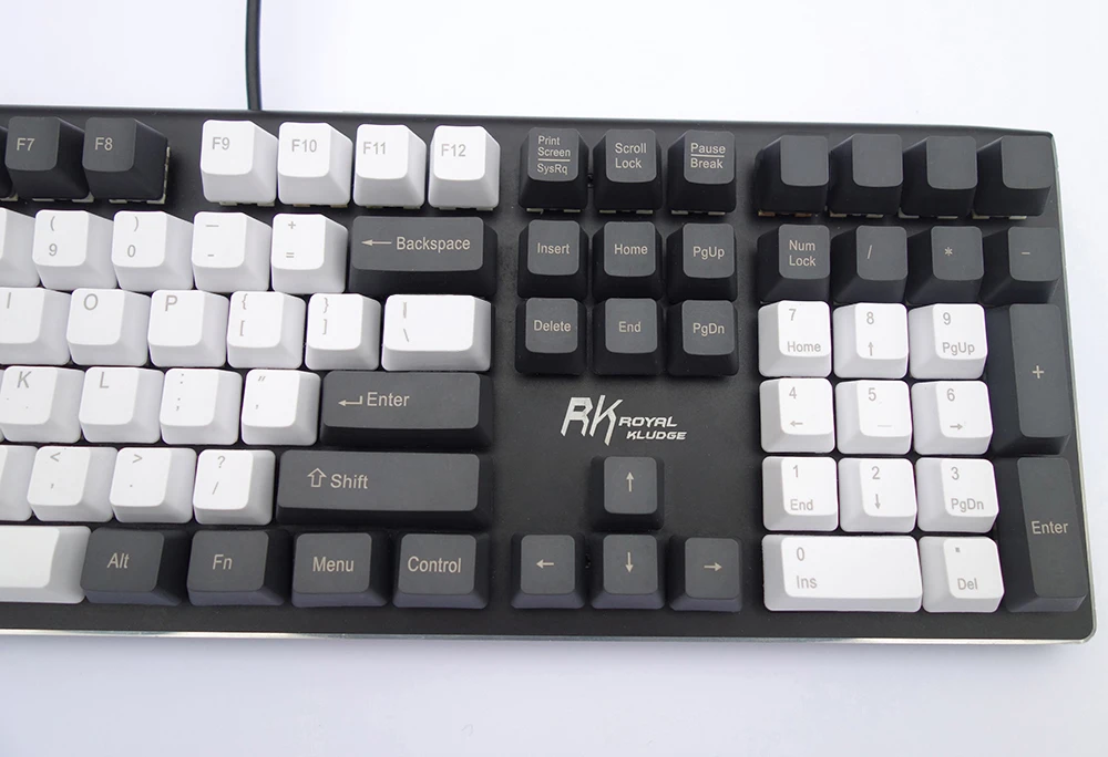 NPKC OEM клавишные колпачки pbt бело-черный смешанный ANSI ISO макет вариант 61 Ключи 87 ключей 108 клавишей для Механическая клавиатура MX