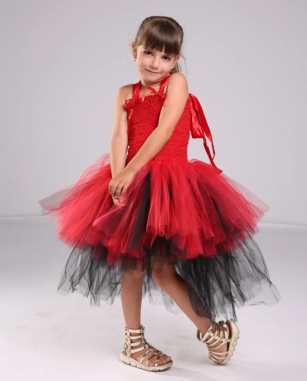 Girls Cosplay Pirate Tutu Dress Trailing Ball Gowns For Children Halloween Costume Kids Girl Birthday Party Tulle Princess Dress