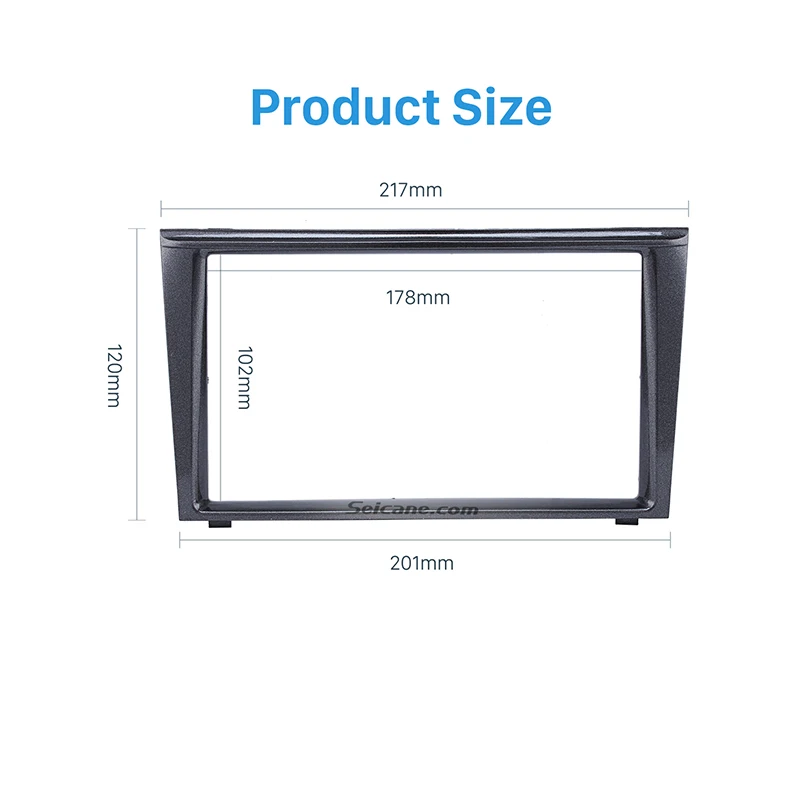Seicane Double Din Car Radio Fascia Stereo Interface Panel Trim for 2007-2009 Mitsubishi Colt Plus Installation Fitting Kit