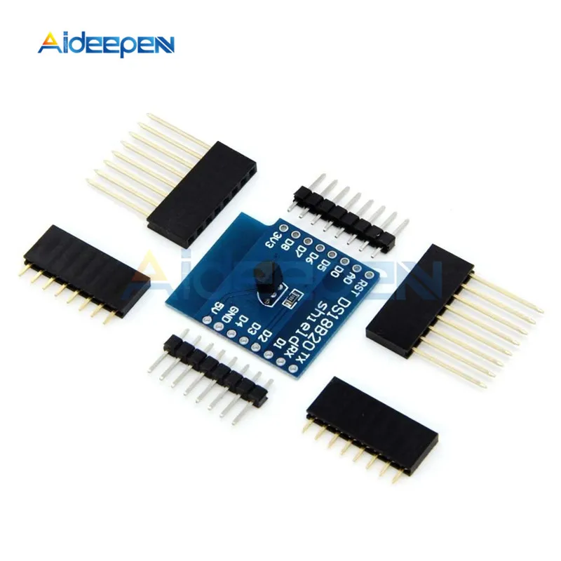 Модуль датчика температуры DS18B20 для WeMos D1 мини Плата расширения Wi Fi с XI/O ADC Pin