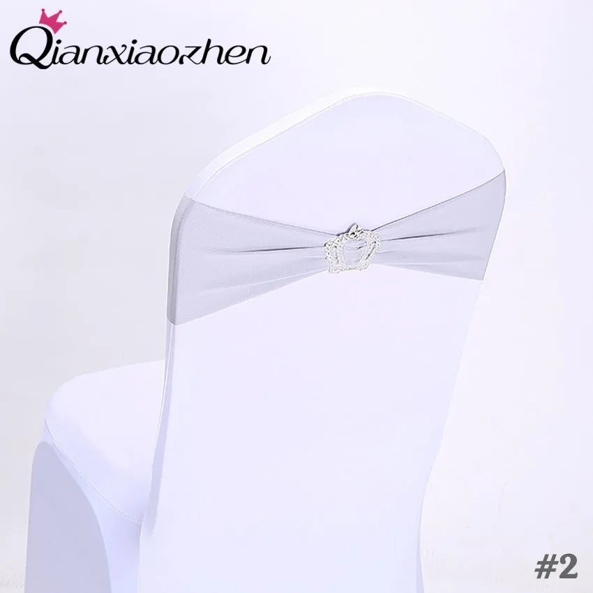 Qianxiaozhen 10 шт. полиэстер корона стул пояс бант покрытие тюль свадебное украшение
