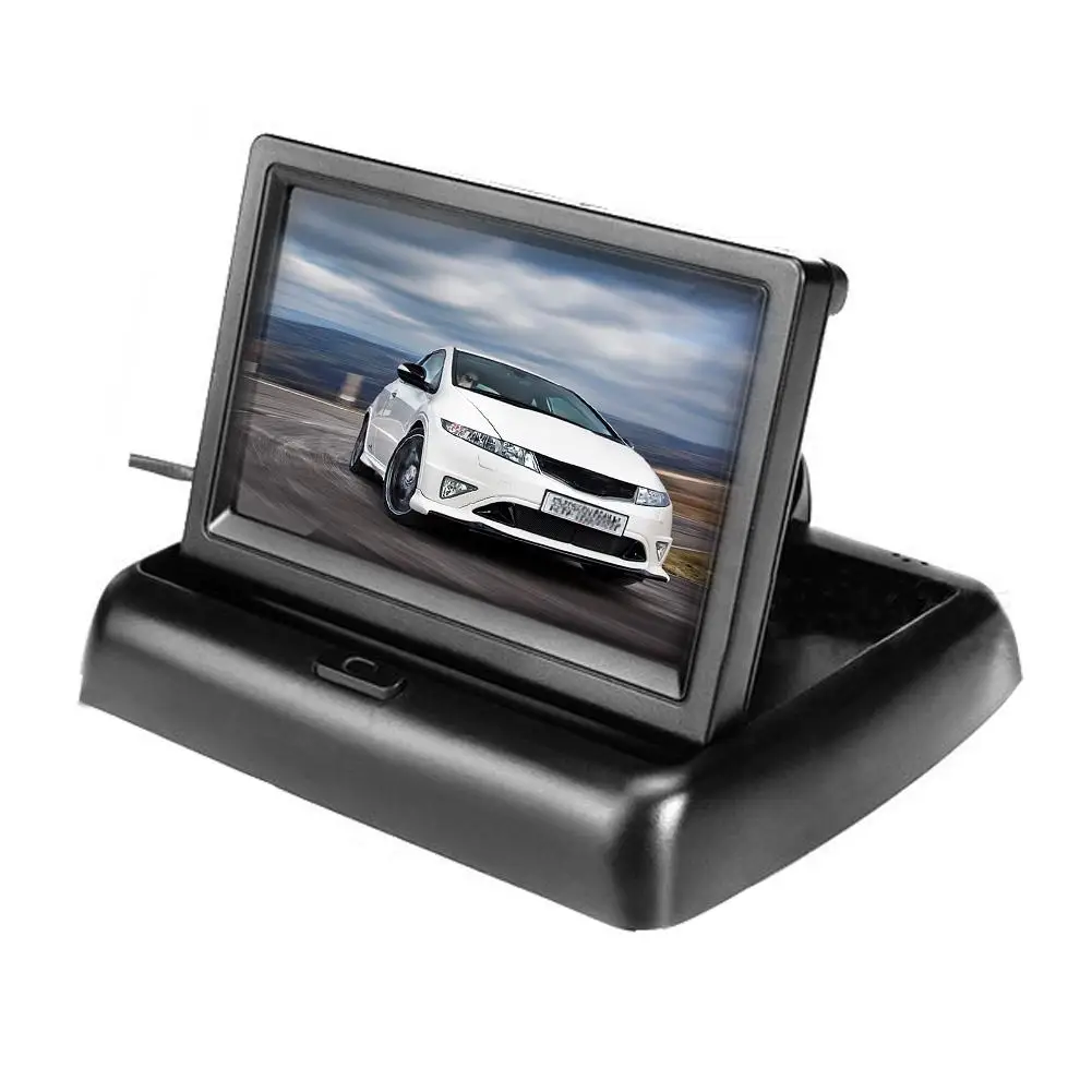 4 Lights External Reversing Camera 4.3 Inch Folding Display Rear View HD Waterproof Car DVR | Автомобили и мотоциклы