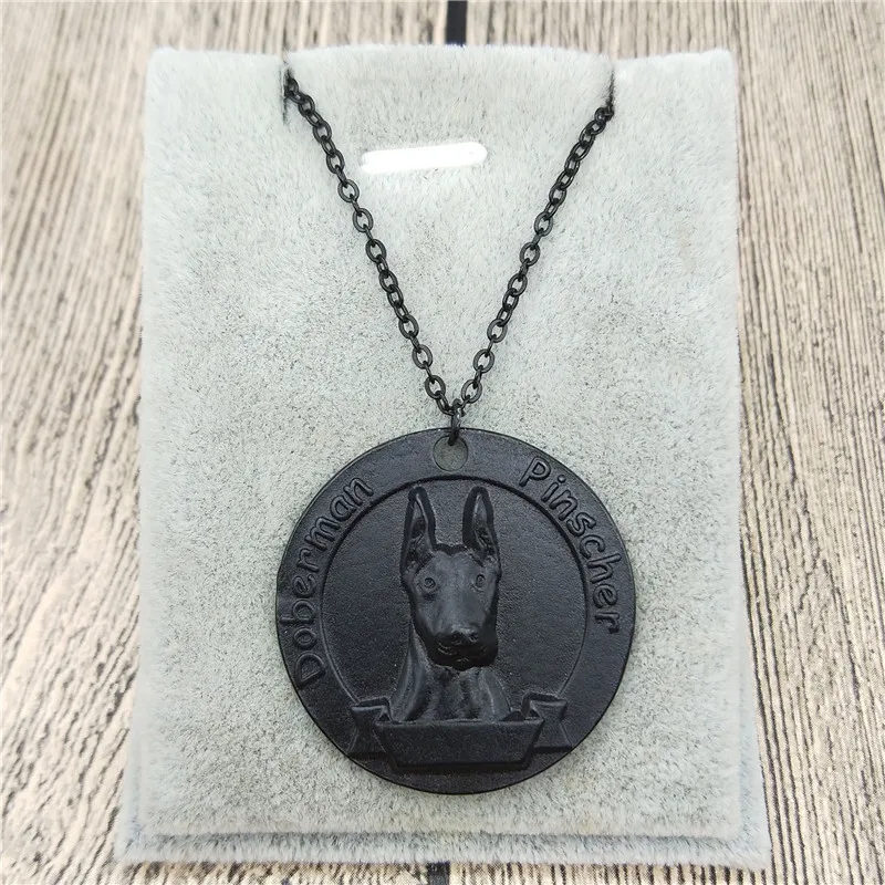 Новое винтажное ретро ожерелье Doberman Pinscher высококачественное женский кулон в