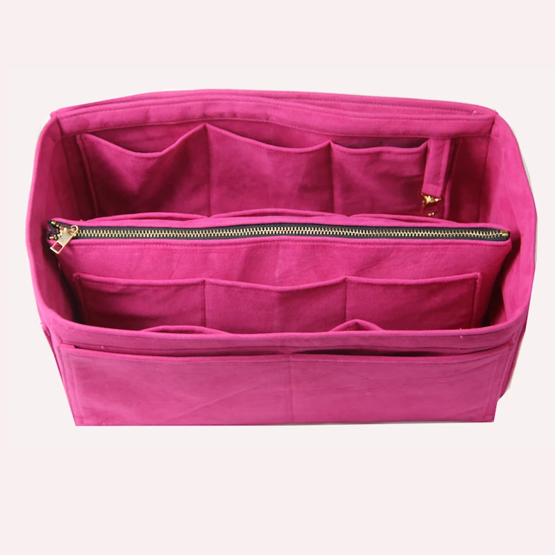 Подходит для Neverfull Speedy восхитительная бархатная сумка-Органайзер Сумка-тоут кошелек вставка Органайзер(w/съемный карман на молнии
