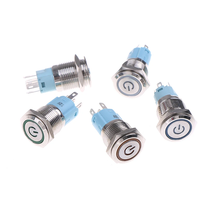 1 шт. металлический кольцевой кнопочный переключатель кольцо светодиодный