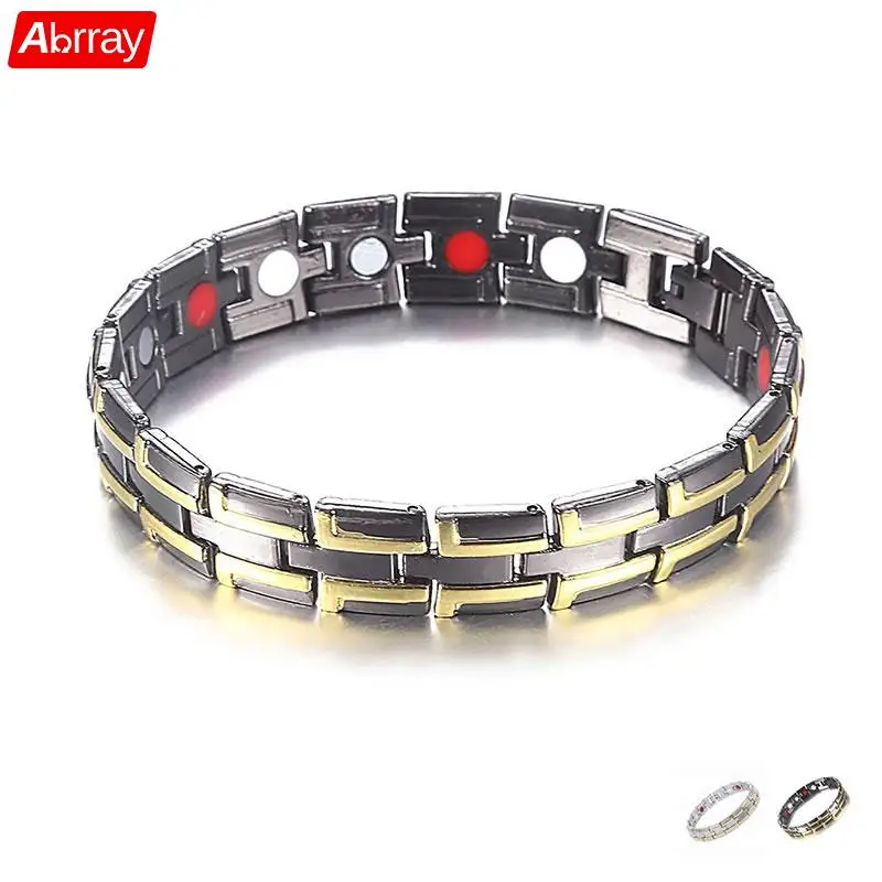 Abrray магнитный терапевтический браслет для мужчин модные ювелирные изделия