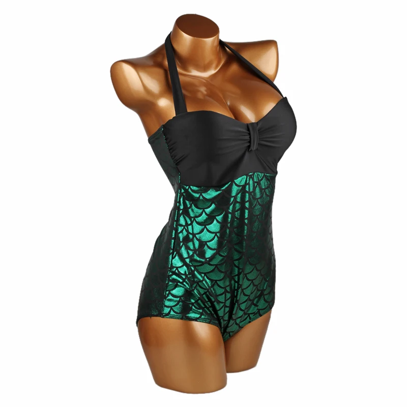 Русалка большой размер цельный купальник женщин тонкий пляжная одежда повод 2016