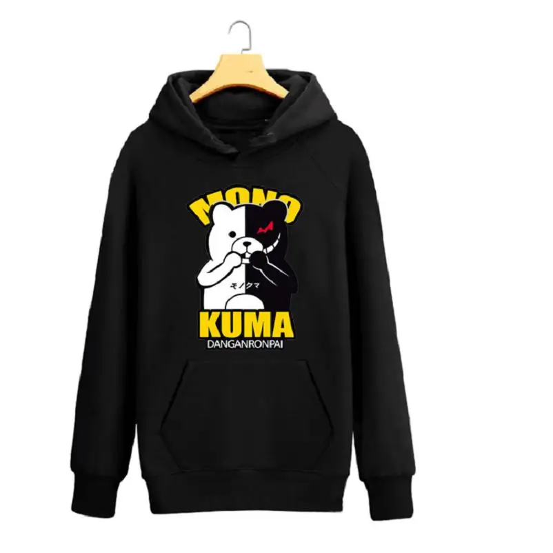 Унисекс триггеры счастливого Хаоса хлопковые толстовки с капюшоном Naegi Makoto monokuma
