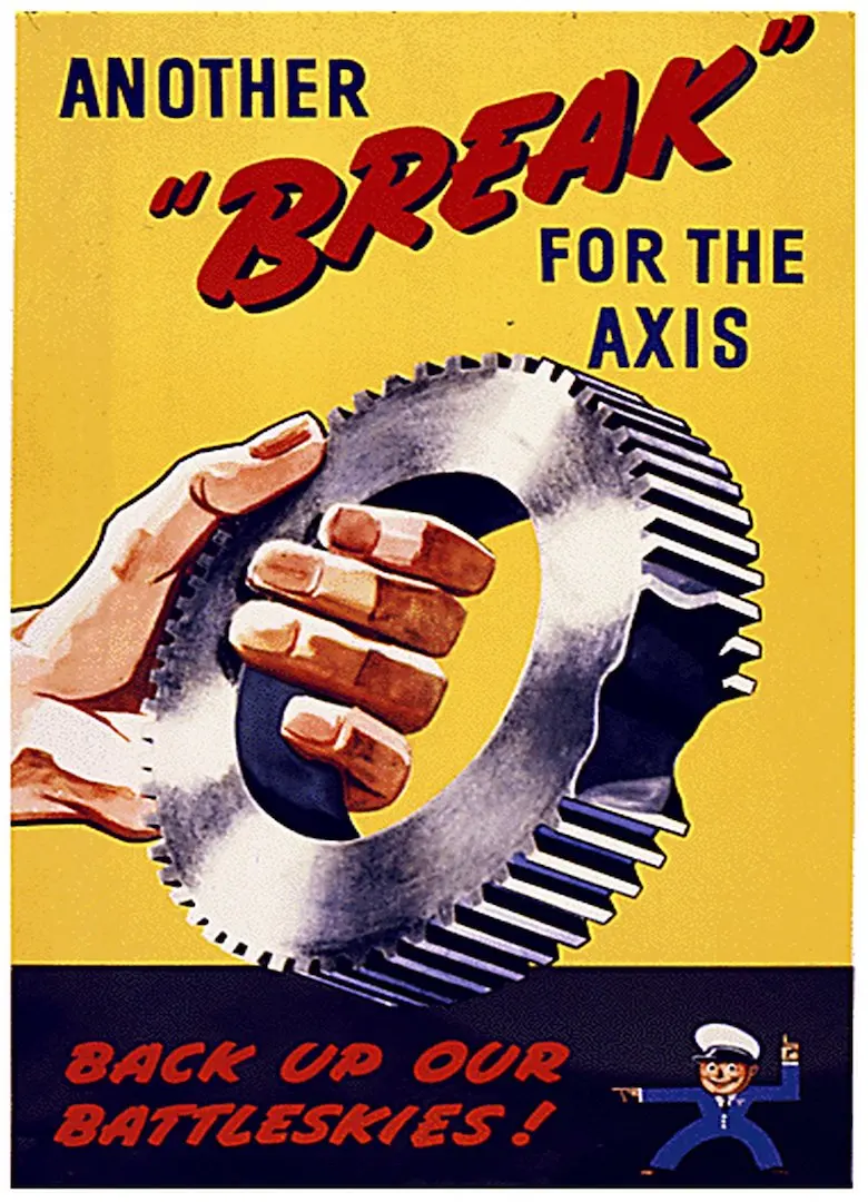 Винтажный пропагандистский постер США WW2 не скрывает ошибки классические