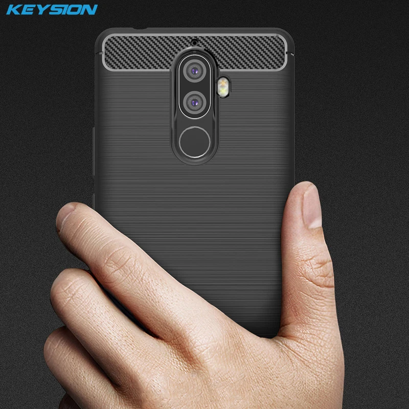Чехол для телефона Lenovo K8 Note из углеродного волокна Мягкий ТПУ силиконовый