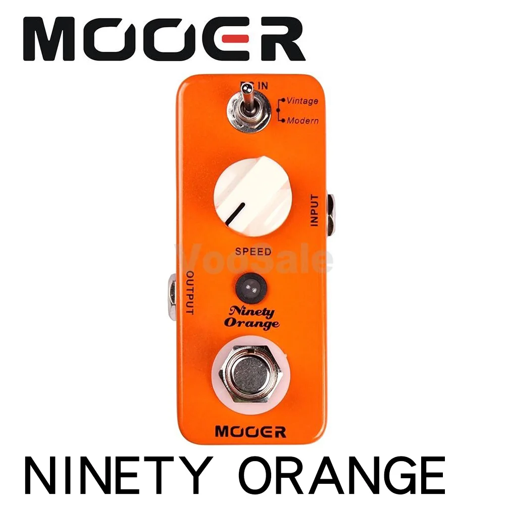 Оранжевый педаль для гитары Mooer Ninety полноаналоговая с винтажным/современным