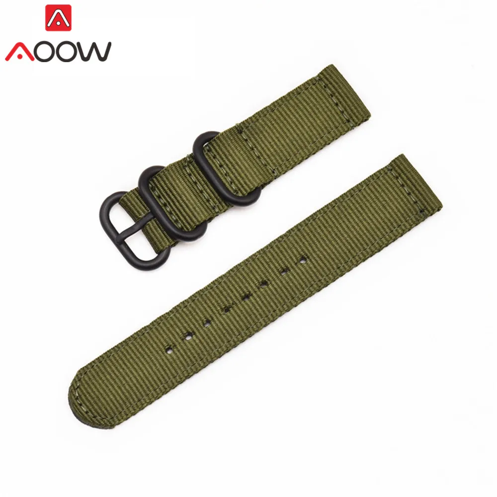 Army green-B Нейлоновый ремешок для часов NATO 18 мм 20 мм 22 мм 24 мм Кольцевая Пряжка для DW холщовый ремешок быстросъемный сменный Браслет аксессуары для наручных часов - Цвет ремешка: Army green-B