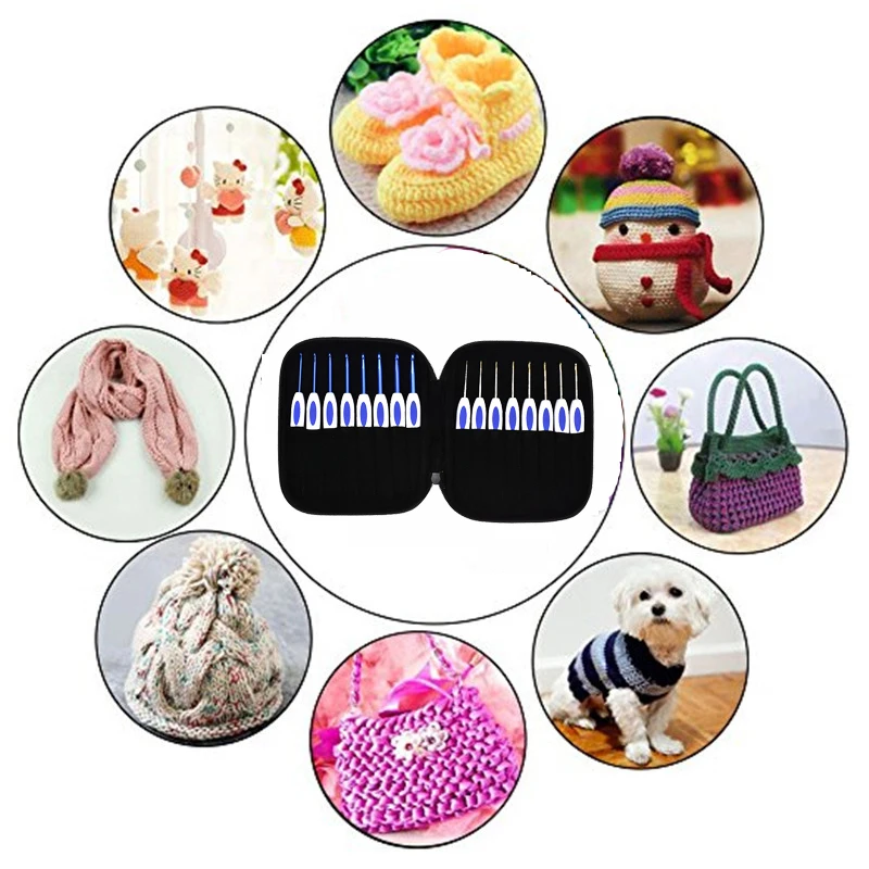 Новый набор крючков для вязания смешанный из 16 1 0 6 мм алюминиевые спицы вплетать