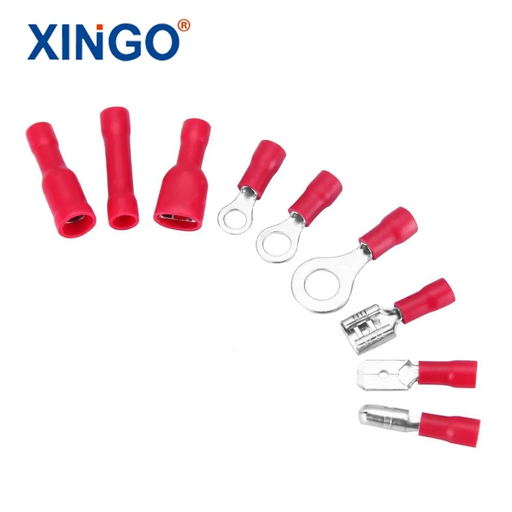 360Pcs Assorted Insulated Spade Crimp Terminal Electrical Wire Connector Set Red Blue Yellow | Обустройство дома