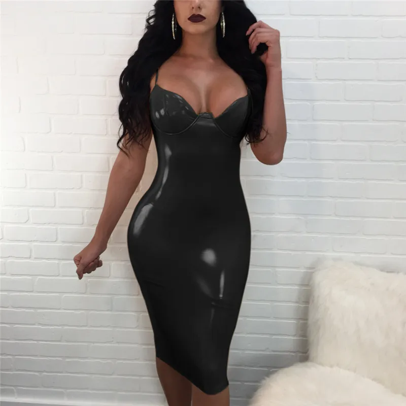 Сексуальное женское платье с v-образным вырезом и ремешками для ночного клуба