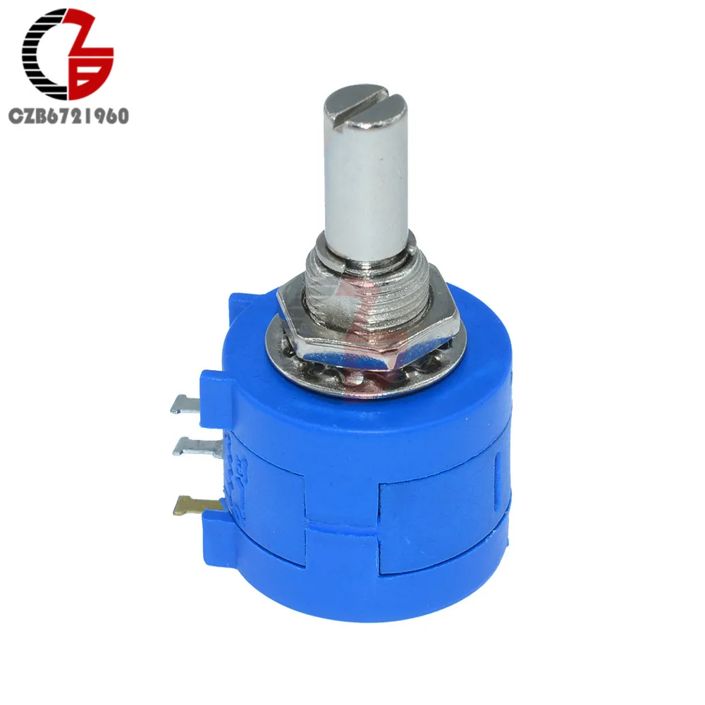 3590S 500 1K 2K 5K 10K 20K 50K 100K Ом многооборотный потенциометр 10 кольцевой регулируемый
