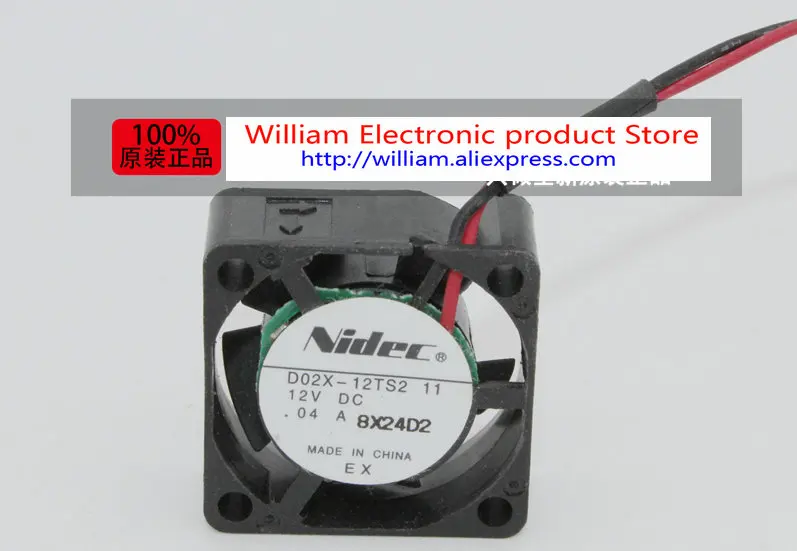 Новый оригинальный бесшумный миниатюрный охлаждающий вентилятор Nidec D02X 12TS2 DC12V