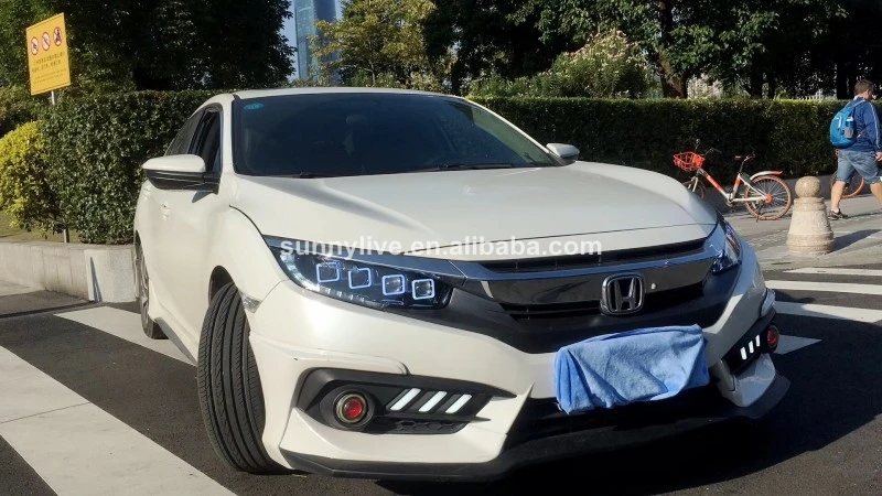 Светодиодная фара для Honda Civic 2016 2017 года передней фары BUGATTI Style JL|Фара авто в сборе| |
