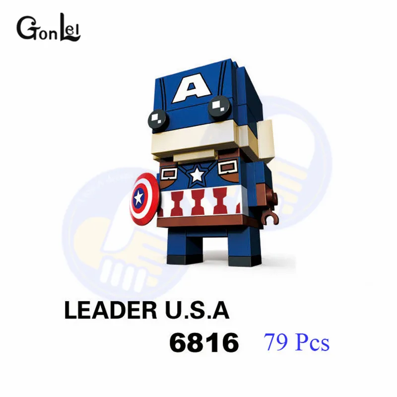 Новинка Brickheadz Marvels Мститель Супер Герои Бэтмен Железный человек паук строительные блоки кирпичи игрушки совместимы с Brickheadz игрушки