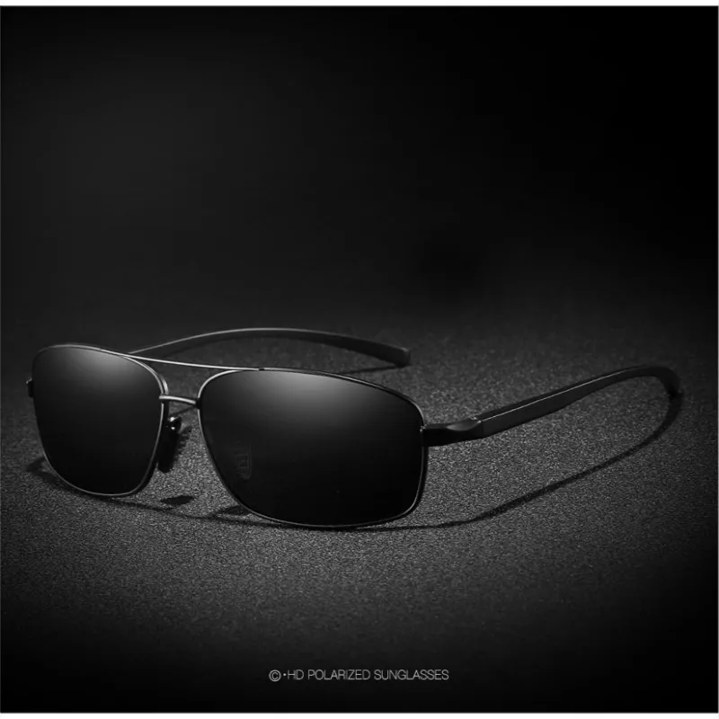 Прямоугольные солнцезащитные очки мужские Поляризованные 2019 для спорта