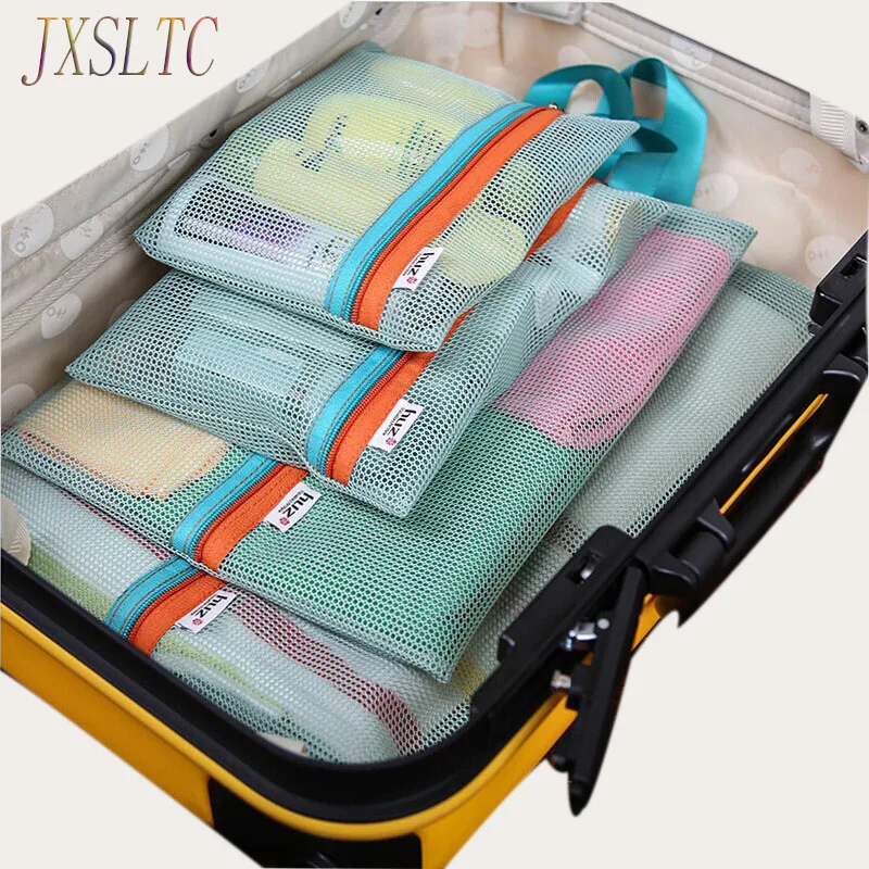 JXSLTC 4 шт. сетчатая дорожная сумка одежда нагрудный Органайзер с разделителями