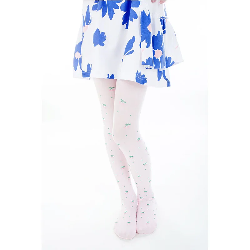 Летние чулки для маленьких девочек колготки милые бархатные детские с вишневым