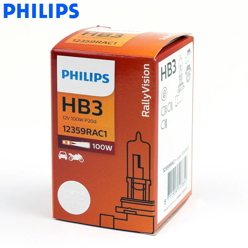Автомобисветильник фара Philips H1 H3 H4 9005 9006 12 В раллийное видение автомобильная
