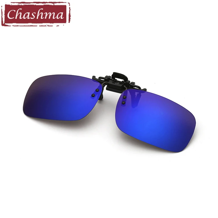 Blue Coating Чашма бренд без оправы зажимы в виде солнцезащитных очков зеркальные линзы с покрытием UV 400 солнцезащитные очки с клипсой по рецепту оправа 3 размера - Цвет линз: Blue Coating