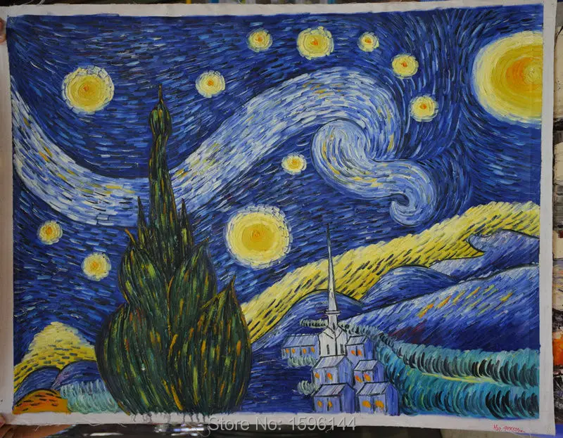 

Large size Famous Van Gogh Abstract Oil Painting Starry Night Hand painted Thick Oil Canvas Art Picture Home Decor Ornaments
