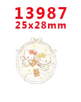 PR13987 30 шт./лот плоское заднее плоское украшение из смолы diy украшения аксессуары 10 штук, материалы ручной работы PR13917 - Цвет: PR13987