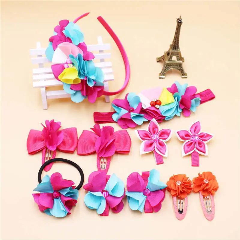 Набор (11 шт.) резинки для волос из чистого шифона повязка на голову девушек