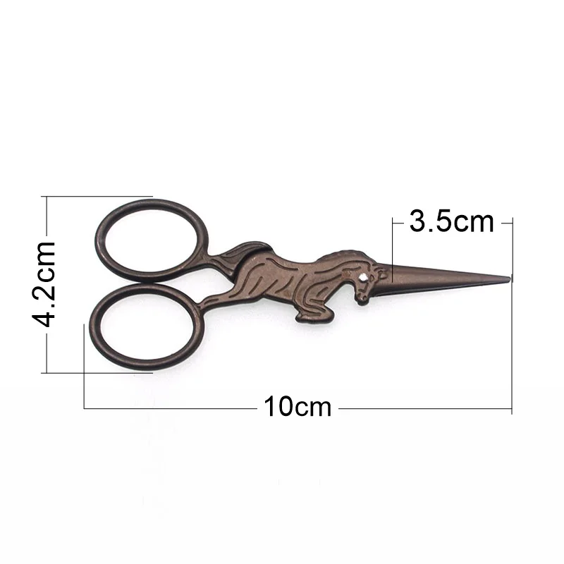 

1pcs 10*4.2cm Retro Sewing Scissors Tailor Horse Stainless Steel For Fabric Craft Household Tijeras De Costura TS8718