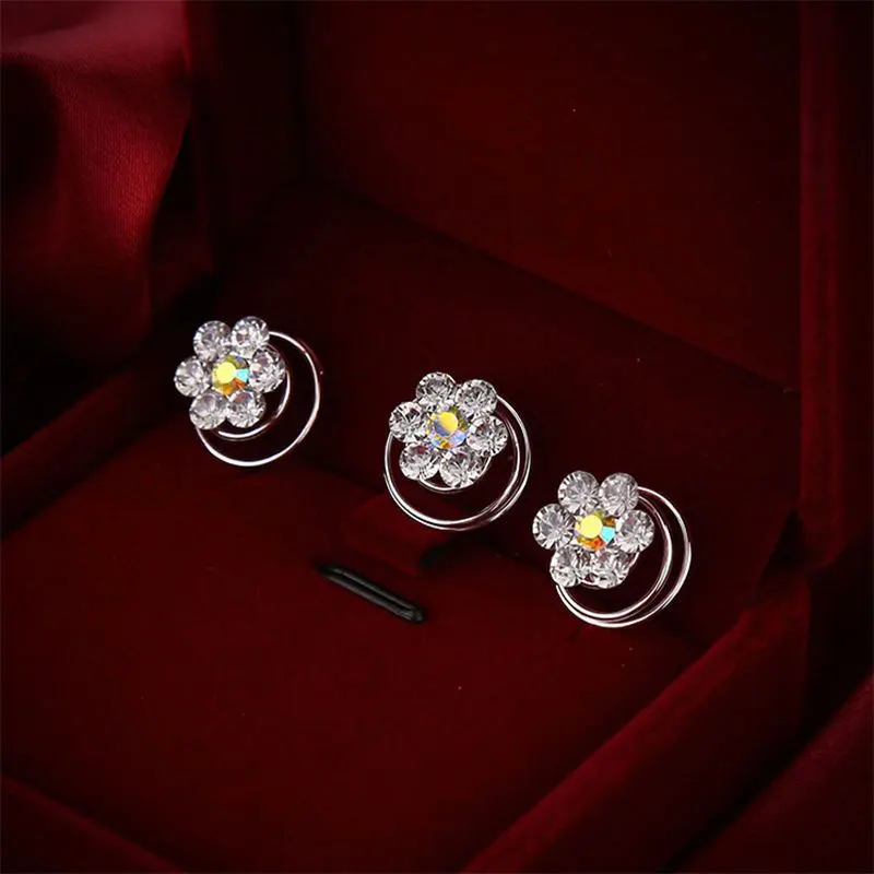 Заколки для волос с кристаллами стразы 12 шт. | Красота и здоровье