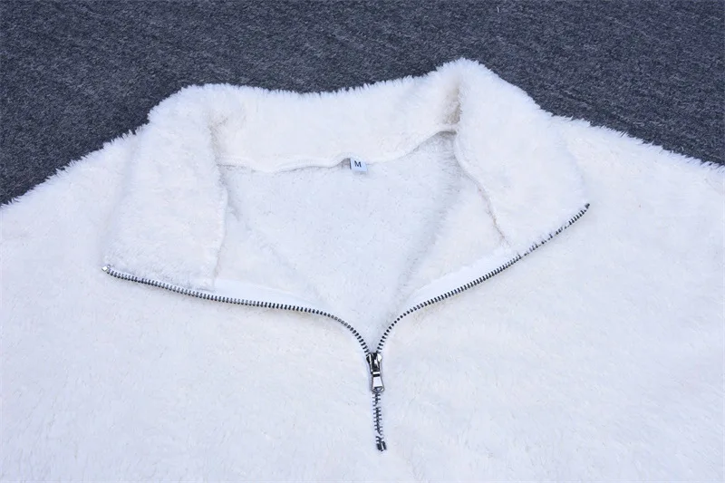 

ZADORIN Harajuku Sweatshirt Women Autumn Streetwear Turn Down Collar Zipper Long Sleeve White Crop Sweatshirt Korean Tops