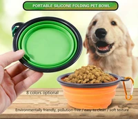 portable outdoor pet folding bowl dog silicone food eco friendly cat and utility