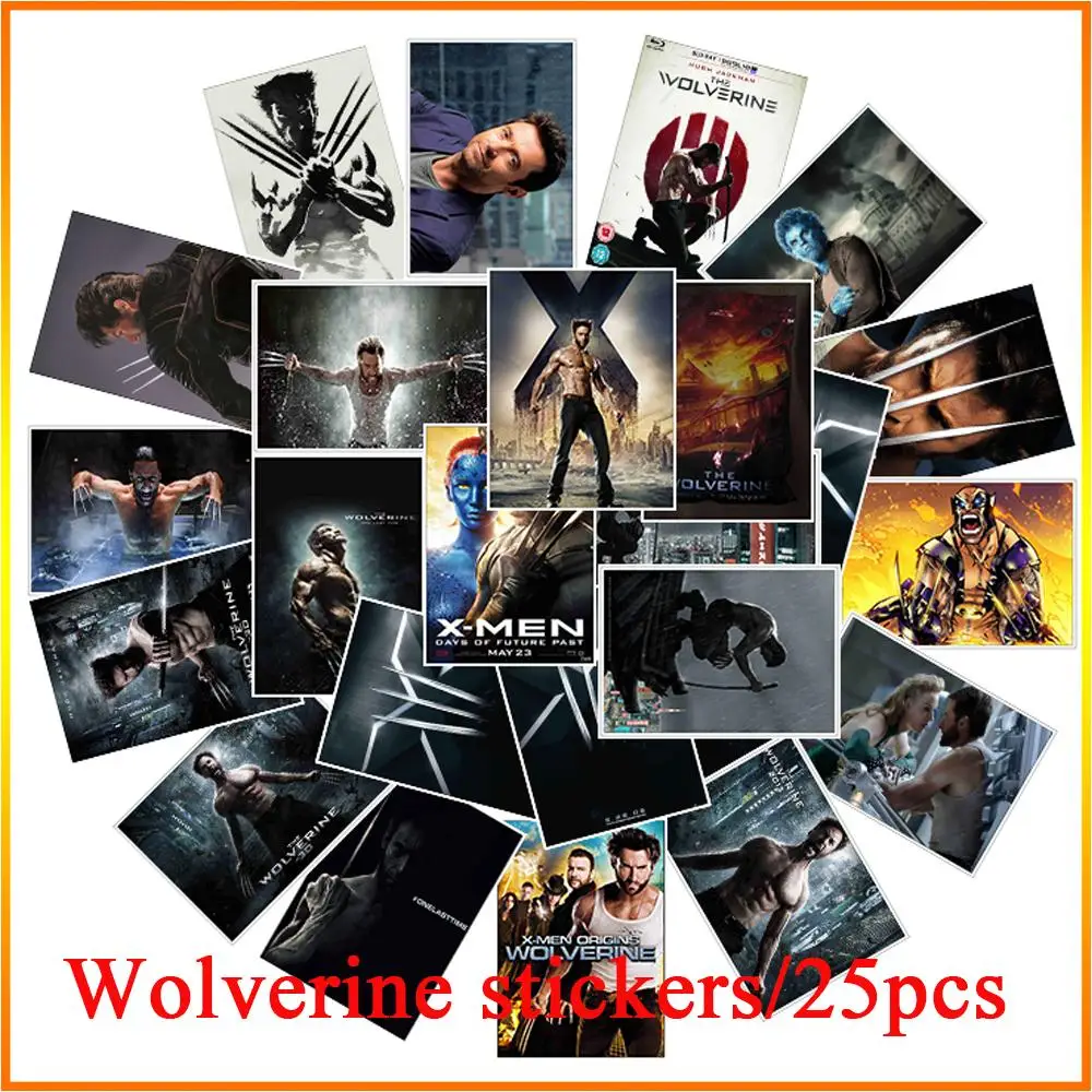 25 шт./компл. Marvel DC комиксы Wolverine облако Докер разработчик наклейки для «сделай сам» ноутбук телефон автомобиля