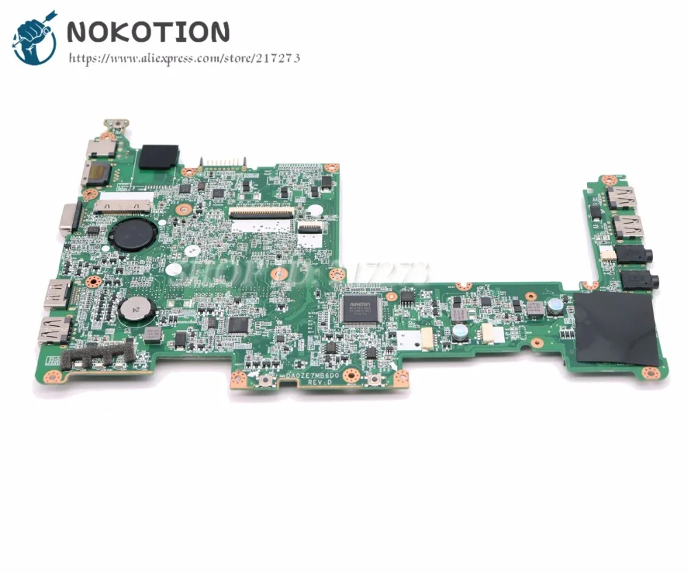 Материнская плата NOKOTION для ноутбука Acer aspire D270 ZE7 материнская MBSGA06002 DA0ZE7MB6D0 N2600 CPU